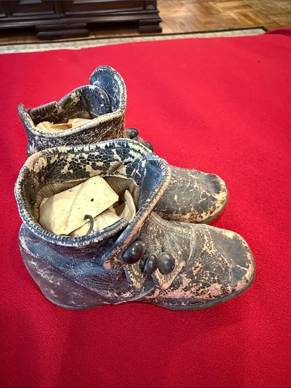 Kids  true Vintage-Style Button leather  Boots  Edwardian WW1 era 1901-1919